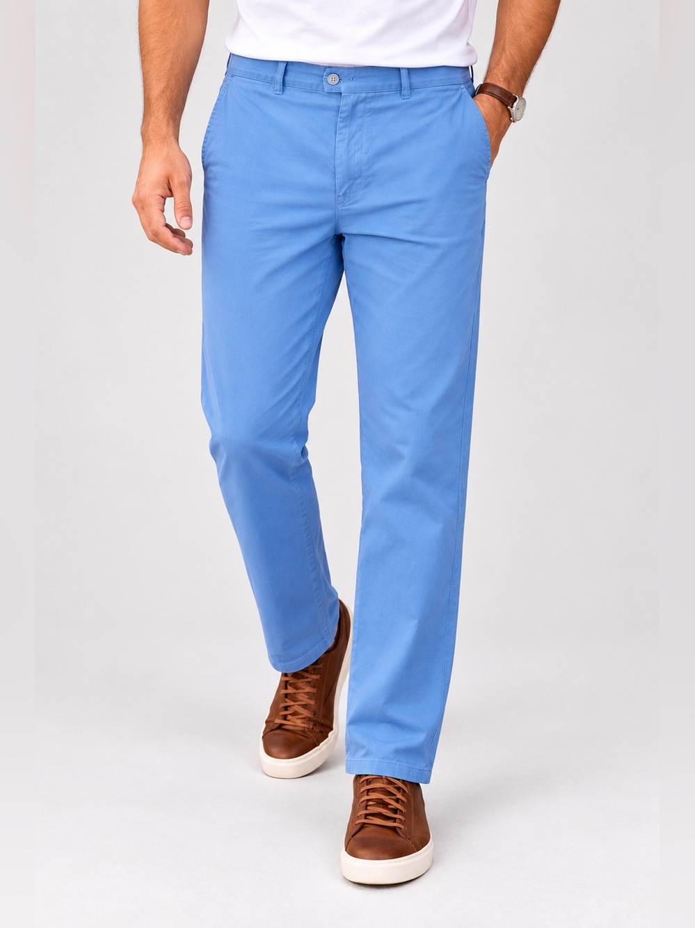 Peter Millar Raleigh Washed Twill Cotton Khaki Pants Blue 35